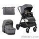 Carrito de bebé Macan 2 en 1 gris conjunto completo