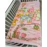 Manta bebe cuna Osito - Vaca 110 x 130 Rosa