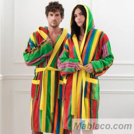 Albornoz Adulto Terciopelo Algodón 500 gr Caribe Unisex Ajuar