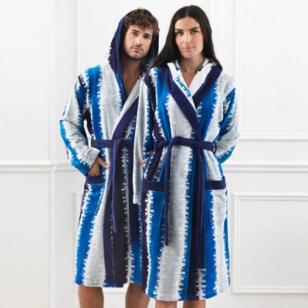Albornoz Adulto Terciopelo Algodón 500 gr Pacifico Unisex Ajuar Talla XXL - de