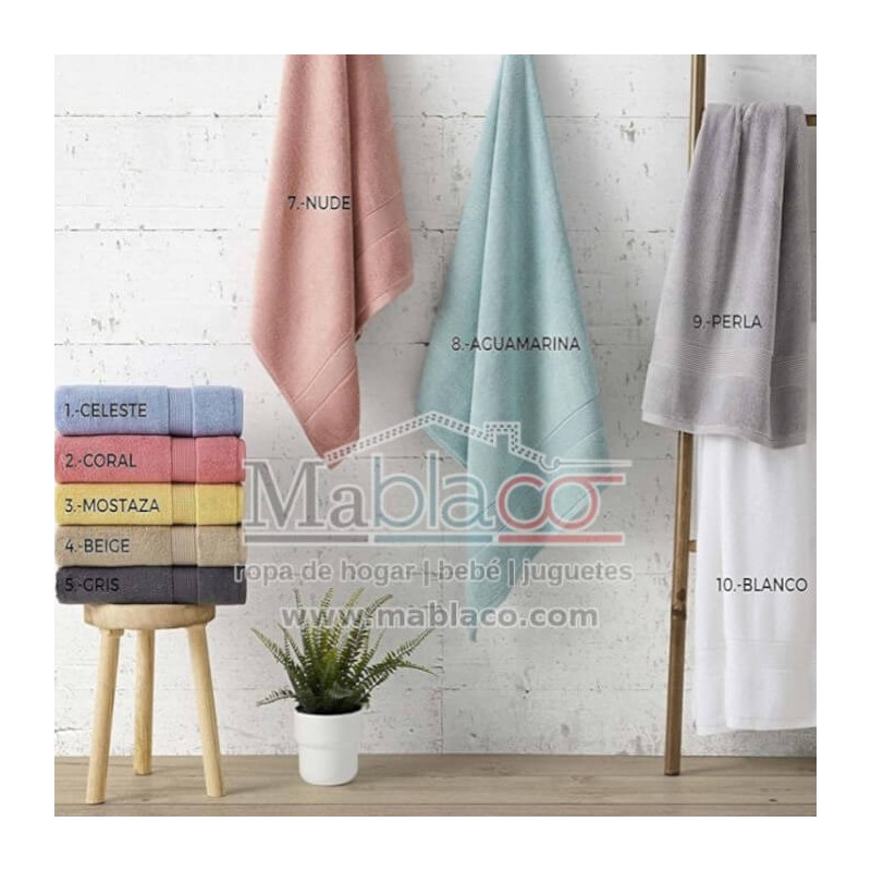 Toallas Lavabo 600gr 100% Algodón Zero Twist 50x100