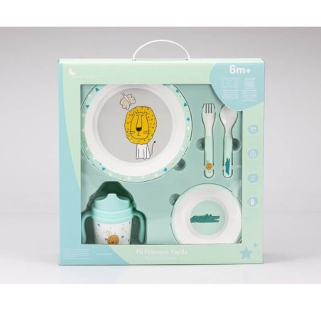 Set Vajilla Infantil Savana 5pc +6m Interbaby caja