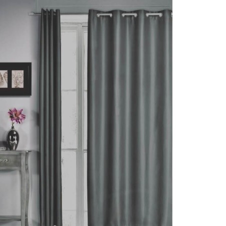 Cortina Lisa Blackout Opaca en color Gris