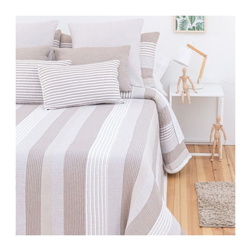 Colcha Jacquard Reversible Belford Camel