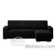 Chaise Longue Elástica Teide Brazo Corto Derecho Negro