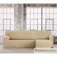 Funda Sofá Chaise Longue Lycra Bielástica Bronx Beige Derecho 