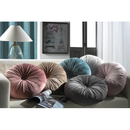 Cojín Terciopelo Bombón Redondo