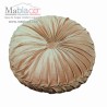 Cojín Terciopelo Bombón Redondo Beige
