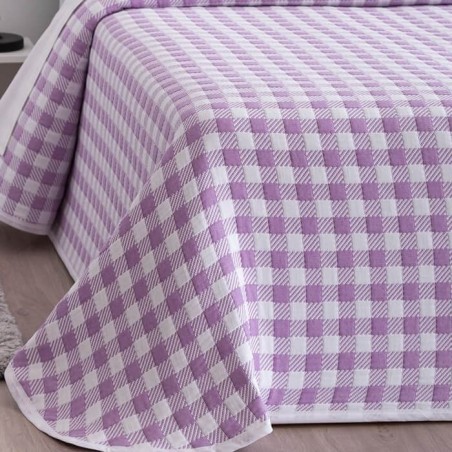 Detalle Colcha Barcelo Jacquard Reversible Lenzo Lila