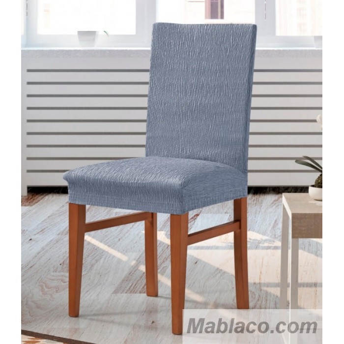 Pack 2 fundas de silla Troya con respaldo elástica crudo 40 - 55 cm