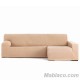 Funda Sofá Chaise Longue Troya Brazo Largo Derecho Beige