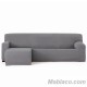 Funda Sofá Chaise Longue Troya Brazo Corto Izquierdo Gris