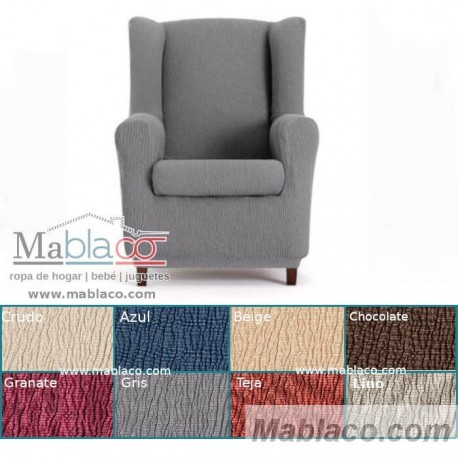 Funda de Sillón Orejero Elástica Troya 8 colores