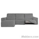 Funda Chaise Longue Relax Bielástica Roc Brazo Corto Izquierda color gris