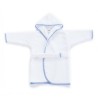 Albornoz Bebe y Niño Blanco con Ribete Azul Albornoz Bebe y Niño Blanco con Ribete Azul