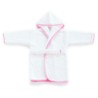 Albornoz Bebe y Niño Blanco con Ribete Rosa Albornoz Bebe y Niño Blanco con Ribete Rosa