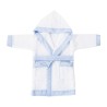 Albornoz Bebe y Niño Blanco con Jaretón Estrellitas Azul