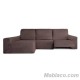 Funda Chaise Longue Relax Bielástica Roc Brazo largo Izquierda color marrón