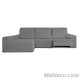 Funda Chaise Longue Relax Bielástica Roc Brazo largo Izquierda color gris