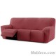 Funda de Sofa Relax Bielástica Roc 3 plazas 3 asientos color granate