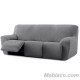 Funda de Sofa Relax Bielástica Roc 3 plazas 3 asientos color gris oscuro