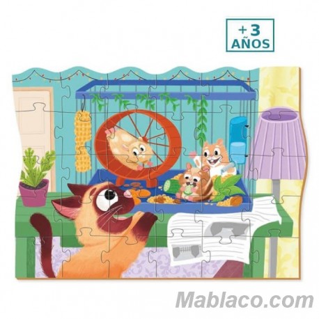 Puzzle Mascotas Hámsters Dodo +3 años