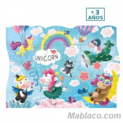 Puzzle Fantasía Unicornios Dodo +3 años