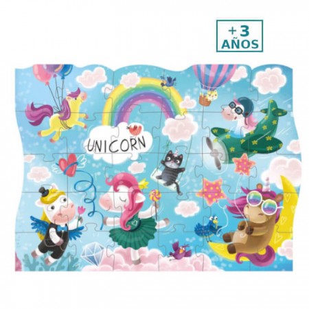 Puzzle Fantasía Unicornios Dodo +3 años - de niños