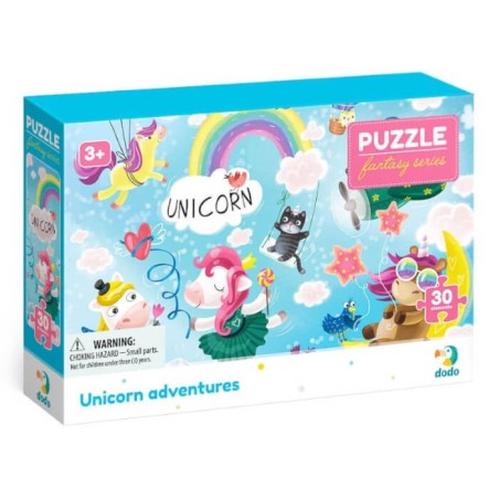 Caja presentación Puzzle Fantasía Unicornios Dodo +3 años