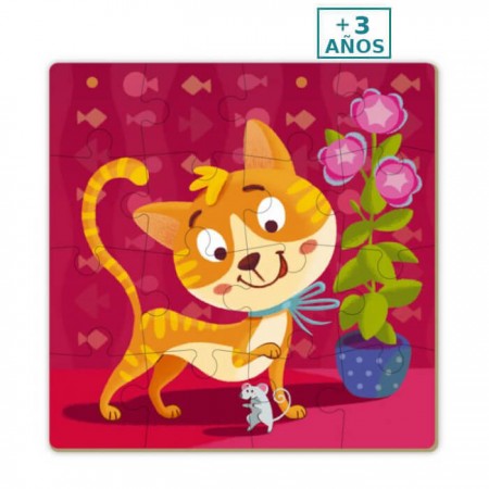 Puzzle Gatito Dodo +3 años - de niños