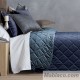 Edredón Comforter Reversible Terciopelo Bicolor Marino-Turquesa