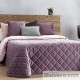 Edredón Comforter Reversible Terciopelo Bicolor Malva-Rosa