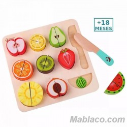 Puzzle Cortar frutas Classic World +18 meses Juguete madera