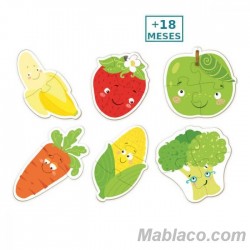 Puzzle evolutivo 2-3-4 Frutas y Verduras Dodo +18 meses