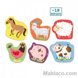 Puzzle evolutivo 2-3-4 Mascotas Dodo +18 meses