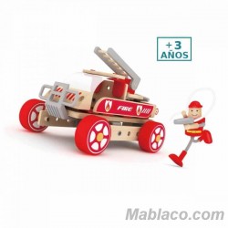 Set de construcción Bomberos Classic World +3 años Juguete madera