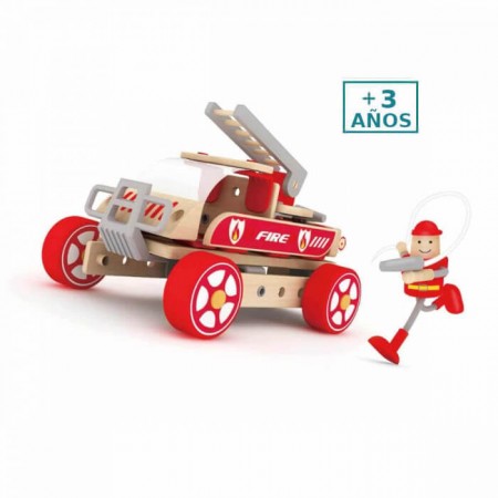 Set de construcción Bomberos Classic World +3 años Juguete madera - para niños
