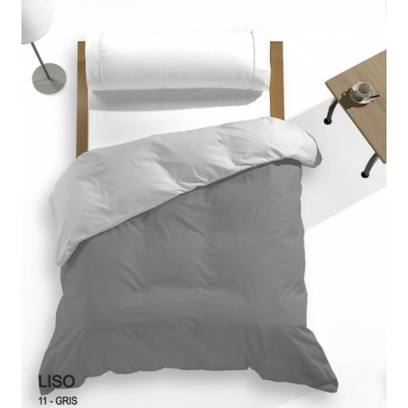 Funda Nórdica Lisa Reversible Gris - Perla