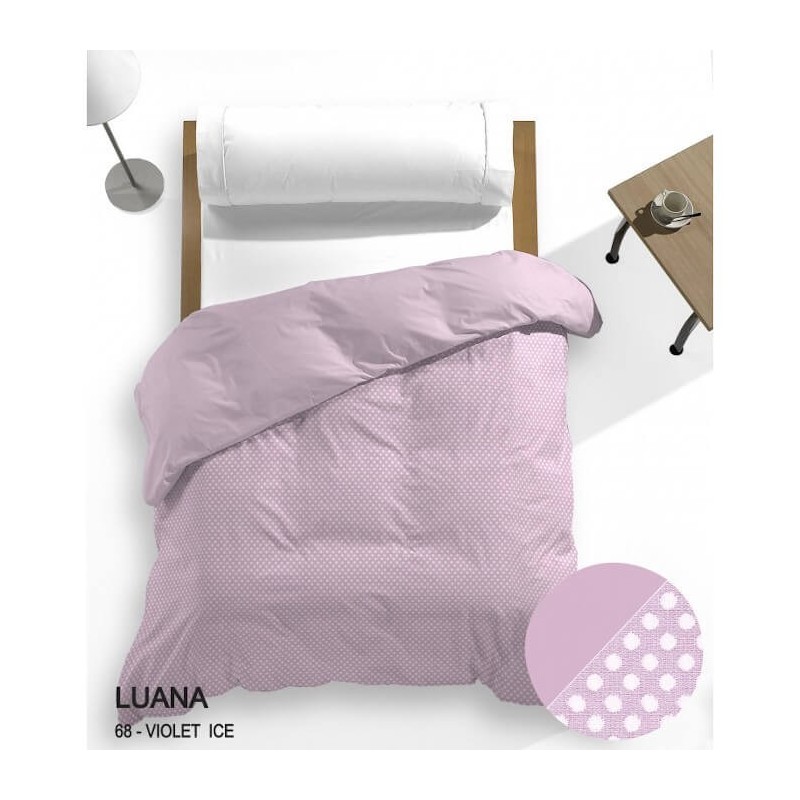 Funda Nórdica Reversible Luana Motitas Violet Ice