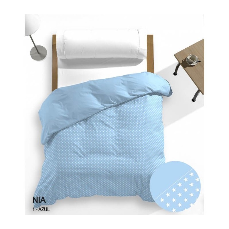 Funda Nórdica Reversible Nia Estrellas Azul