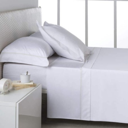 Sábana Encimera Blanca Satén 600 hilos 100% Algodón