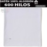 Sábana Encimera Blanca Satén 600 hilos 100% Algodón Sábana Encimera Blanca Satén 600 hilos 100% Algodón