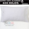 Funda de Almohada Blanca Satén 600 hilos 100% Algodón Funda de Almohada Blanca Satén 600 hilos 100% Algodón