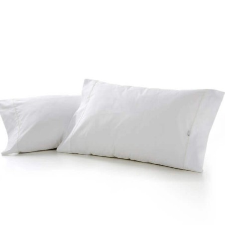 Funda de Almohada Blanca Satén 600 hilos 100% Algodón