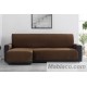 Cubre Chaise Longue Velvet Terciopelo Marrón Izquierda