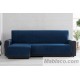 Cubre Chaise Longue Velvet Terciopelo Azul Izquierda