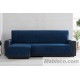 Cubre Chaise Longue Velvet Terciopelo Azul Izquierda