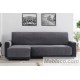 Cubre Chaise Longue Velvet Terciopelo Gris Izquierda