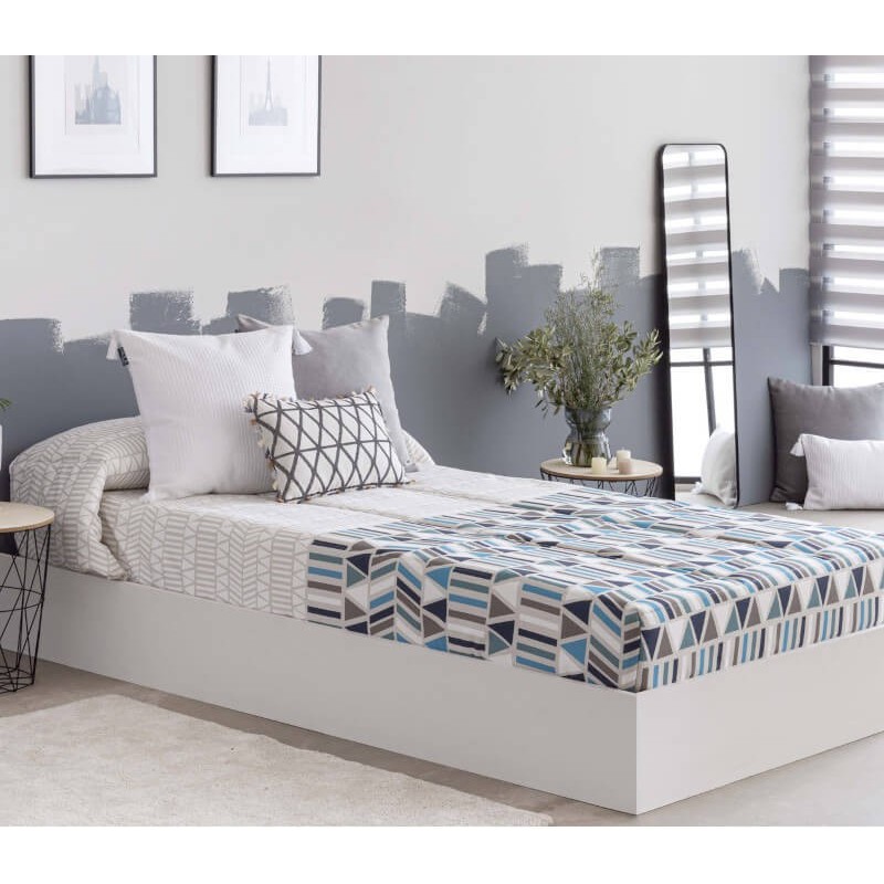 Edredón Ajustable Eibar Azul Edredón Ajustable Eibar Azul