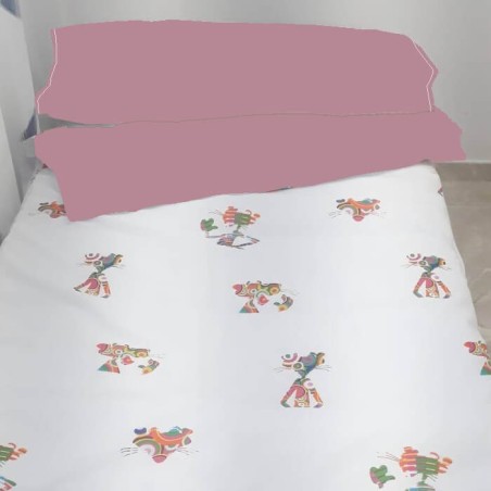 Detalle Saco Nórdico Coralina Invierno Pink Panther pantera rosa